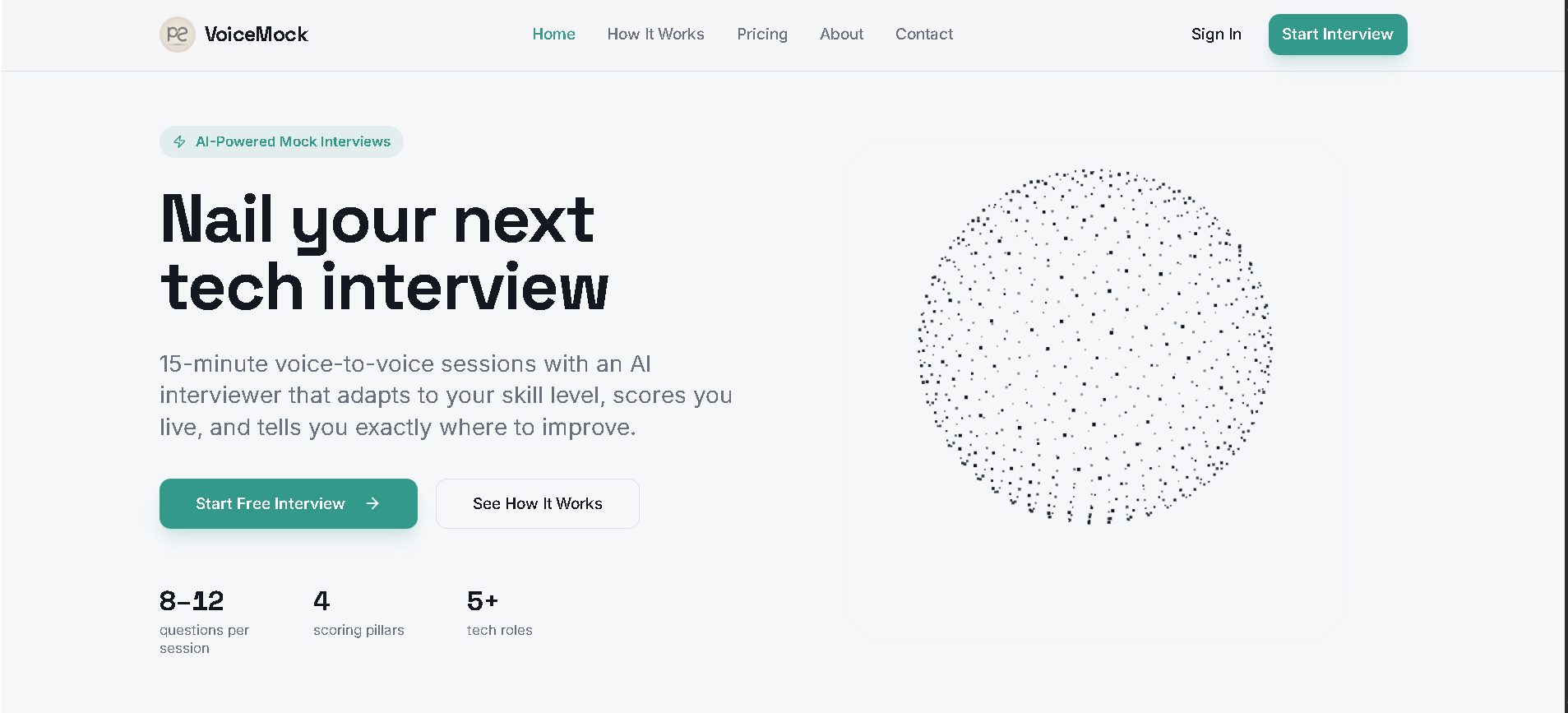 VoiceMock live scoring interface